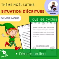 Aperçu - Feuilles d'exercices - Situation Écriture Noël Description - Page de couverture