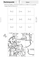 Vorschau - Arbeitsblätter - Winter Rechenpuzzle | Mathe Klasse 1-4 | Differenzierte Arbeitsblätter - Seite 2