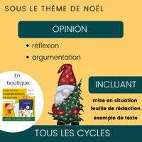 Aperçu - Feuilles d'exercices - Situation Écriture Noël Texte Opinion - Page 1