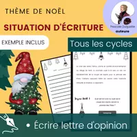 Aperçu - Feuilles d'exercices - Situation Écriture Noël Texte Opinion - Page de couverture