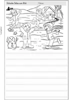 Vorschau - Arbeitsblätter - Wimmelbild | Winter | Schreiben - Seite 2