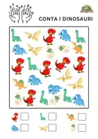 anteprima - Giochi - Conta i dinosauri - Pagina di copertina