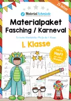 Vorschau - Arbeitsblätter - Materialpaket Fasching / Karneval: 1. Klasse (25 Arbeitsblätter) - Deckblatt