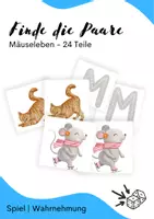 Vorschau - Spiele - Finde die Paare "Mäuseleben" 24 Teile - Deckblatt