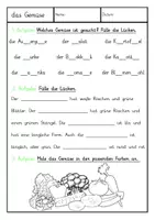 Vorschau - Arbeitsblätter - das Gemüse - Wortkarten und Wortschatzarbeit - Seite 3