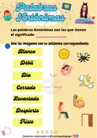 Vista previa - Unidades / Secuencias / Situaciones de Aprendizaje - Palabras antónimas - página 1