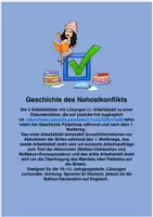 Vorschau - Arbeitsblätter - Ursprünge des Nahostkonflikts - 3 Arbeitsblätter über den Zusammenbruch des Osmanischen Reiches und die Abkommen der Briten vor dem Mandat und zur Britischen Mandatszeit - Deckblatt