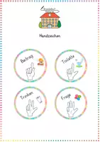 Vorschau - Anderer Materialtyp - Classroom Management / Rituale: Handzeichen (Nonverbale Kommunikation) - Fächerübergreifend - Kl. 1/2 - Deckblatt
