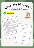 Vorschau - Arbeitsblätter - Materialpaket "Die 10 Gebote" Teil 1 - Seite 1