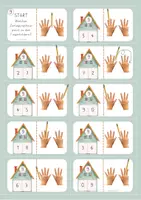 Vorschau - Spiele - Domino Fingerbilder - Zahlzerlegungshaus - Zahlzerlegung 9 - Matheförderung - Seite 2