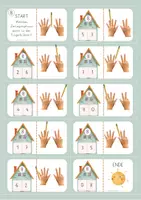 Vorschau - Spiele - Domino Fingerbilder - Zahlzerlegungshaus - Zahlzerlegung 8 - Matheförderung - Seite 2