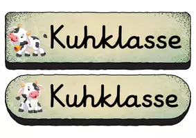 Vorschau - Bildkarten - Buttons - Kuh für die Kuhklasse - Seite 1