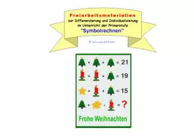 Vorschau - Arbeitsblätter - 7.2011 - Symbolrechnen "Weihnacht" - Deckblatt