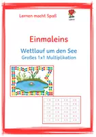 Vorschau - Spiele - Einmaleins: Wettlauf um den See - großes 1X1 Multiplikation - Deckblatt