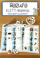 Vorschau - Anderer Materialtyp - Berufe - Klettmaterial (was gehört zusammen) - Deckblatt