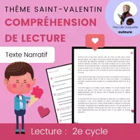 Aperçu - Jeux - Compréhension de Lecture SAINT VALENTIN Texte à Imprimer - Page de couverture