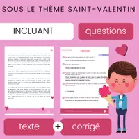 Aperçu - Jeux - Compréhension de Lecture SAINT VALENTIN Texte à Imprimer - Page 2