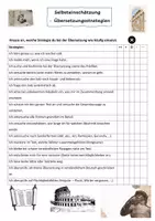 Vorschau - Merkblätter - Selbstevaluation/ Selbsteinschätzungsbogen Latein - Übersetzungsstrategien - Seite 1