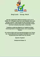 Vorschau - Arbeitsblätter - Extreme Sports Gruppenarbeit - Deckblatt