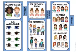 Vorschau - Arbeitsblätter - PERSONENBESCHREIBUNG - Wortschatz-Fächer - Seite 2