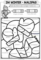 Vorschau - Arbeitsblätter - Winter Deutsch – Wortarten, Artikel, Singular und Plural üben | Grammatik-Malspaß - Seite 1