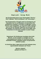 Vorschau - Arbeitsblätter - Gruppenarbeit zum Thema "Working from Home" - Deckblatt