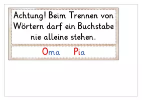 Vorschau - Arbeitsblätter - Trennungsregeln für die Tafel & Silbenspiel (Silben schwingen) - Seite 3