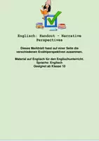 Vorschau - Merkblätter - Narrative perspectives in fictional works - Overview - Deckblatt
