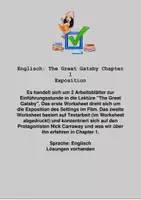 Vorschau - Arbeitsblätter - The Great Gatsby - Worksheet Chapter 1 - Exposition - Deckblatt