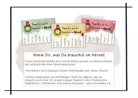 Vorschau - Anderer Materialtyp - Nimm Dir, was Du brauchst im Advent - Deckblatt
