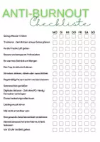 Vorschau - Anderer Materialtyp - Anti-Burnout Checkliste - Deckblatt
