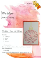 Vorschau - Stundenentwürfe - Malen nach Anleitung - Wortbilder - Deckblatt