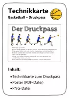 Vorschau - Poster - Basketball. Technikkarte Druckpass. Poster - Deckblatt
