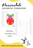 Vorschau - Arbeitsblätter - Maus aus geometrischen Formen (Schneide - und Legeübung) - Deckblatt