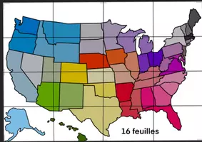 Aperçu - Apprentissages en autonomie - Carte des Etats-Unis géante à imprimer - Page 2
