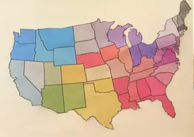 Aperçu - Apprentissages en autonomie - Carte des Etats-Unis géante à imprimer - Page 3