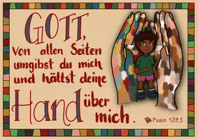 Vorschau - Poster - Plakat zu Psalm 139, 5 - Von allen Seiten umgibst du mich - Seite 1
