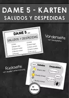 Vorschau - Spiele - Dame 5 - Saludos y despedidas (Begrüßungen/Verabschiedungen) - Deckblatt
