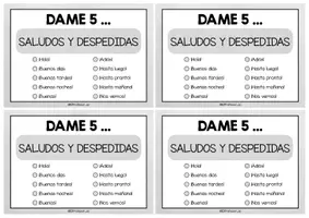 Vorschau - Spiele - Dame 5 - Saludos y despedidas (Begrüßungen/Verabschiedungen) - Seite 2