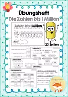 Vorschau - Arbeitsblätter - Übungsheft - Orientierung Zahlenraum 1 Million - Deckblatt
