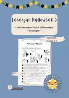 Vorschau - Spiele - Materialpaket Lesespuren Halloween 1-3 - Leseförderung - Seite 1