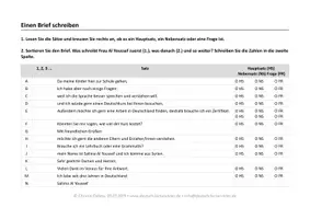 Vorschau - Stundenentwürfe - B1 DTZ Brief ordnen: Anmeldung zum Deutschkurs - Deckblatt