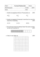 Vorschau - Test - Kurztestpaket: Brüche in Dezimalzahlen umwandeln - Deckblatt