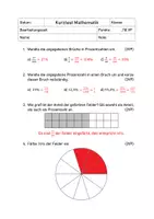 Vorschau - Test - Kurztest: Brüche und Prozentzahlen umwandeln, Anteile angeben - Seite 2