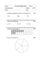 Vorschau - Test - Kurztest: Brüche und Prozentzahlen umwandeln, Anteile angeben - Deckblatt