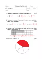 Vorschau - Test - Kurztest: Brüche und Prozentzahlen umwandeln, Anteile angeben - Seite 2