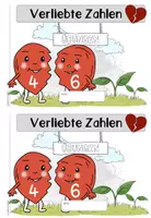 Vorschau - Arbeitsblätter - Übungsheft Verliebte Zahlen | Partnerzahlen - Seite 1