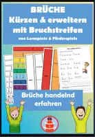 Vorschau - Mal- und Bastelvorlagen - Einführung Brüche erweitern und kürzen - handelnd, ohne Vorbereitung - Deckblatt