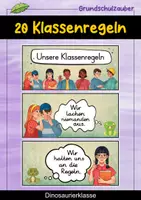 Vorschau - Poster - 20 Klassenregeln - Dinosaurier für die Dinosaurierklasse (Grundschule) - Deckblatt