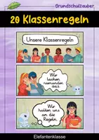 Vorschau - Poster - 20 Klassenregeln - Elefant für die Elefantenklasse (Grundschule) - Deckblatt